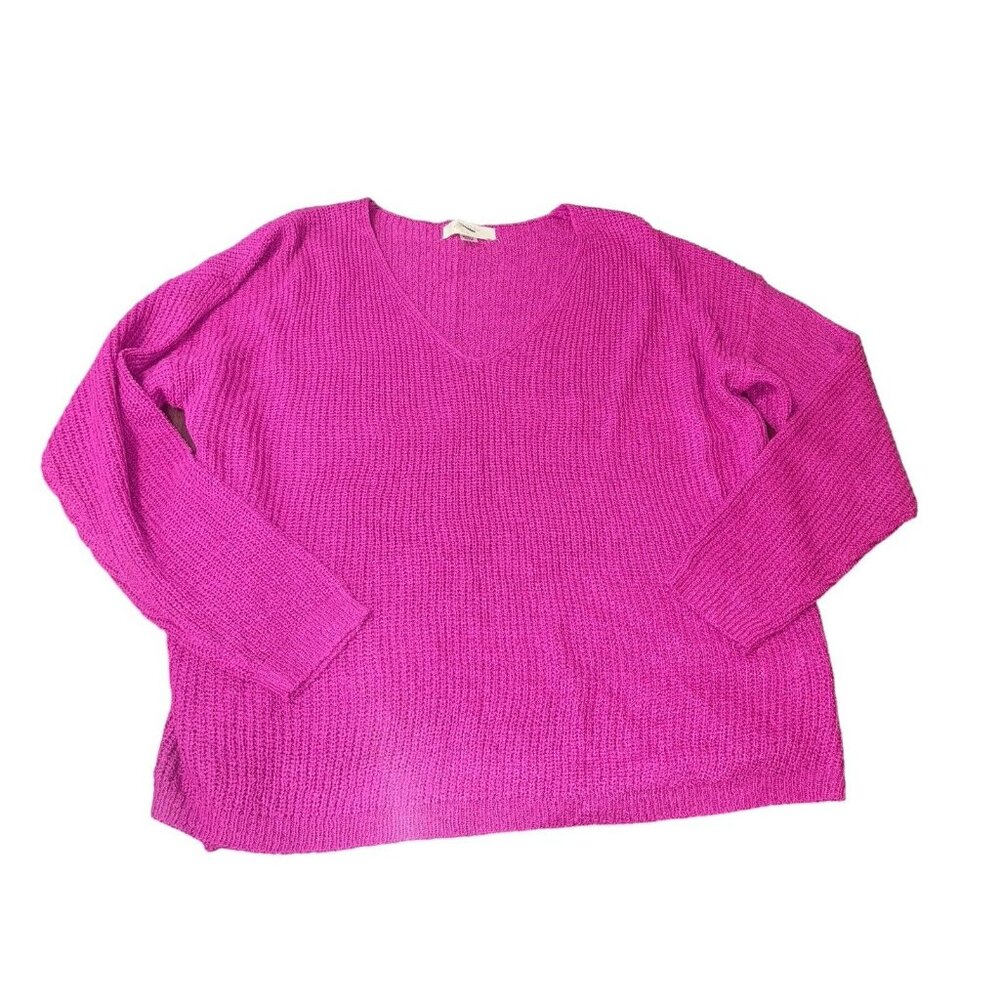 A BEAUTIFUL SOUL by Altar'd State Womens Plus Size 1X (A) V-Neck Fuchsia